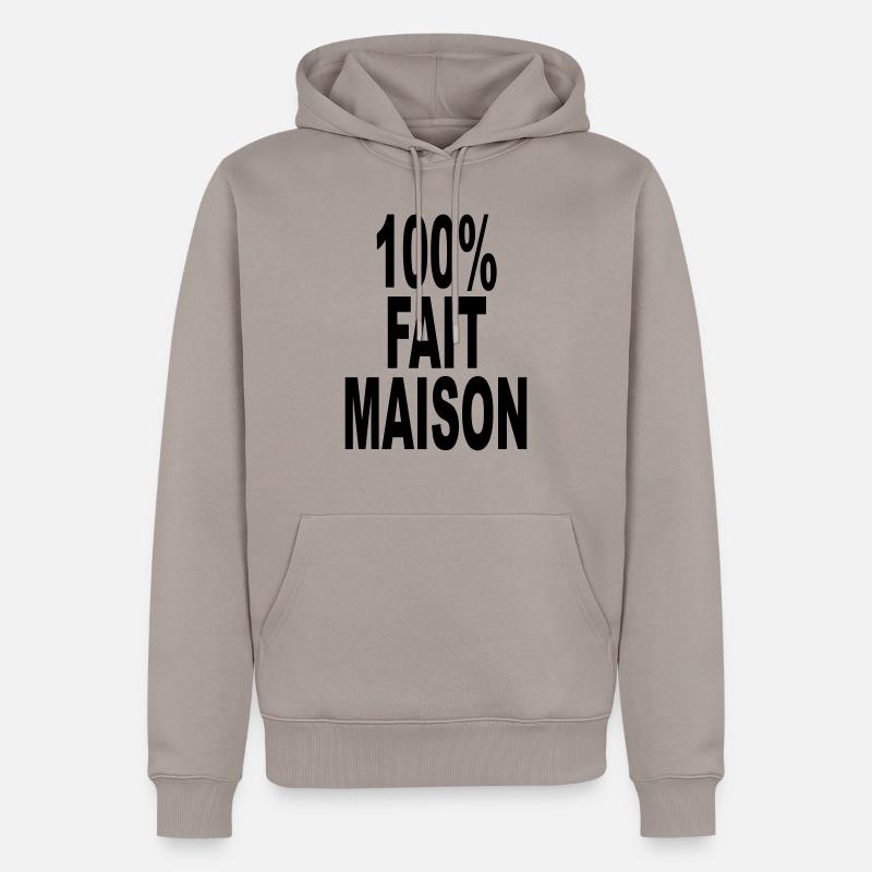 fait maison cent pour cent - Sweat à capuche Premium bio Homme - taupe