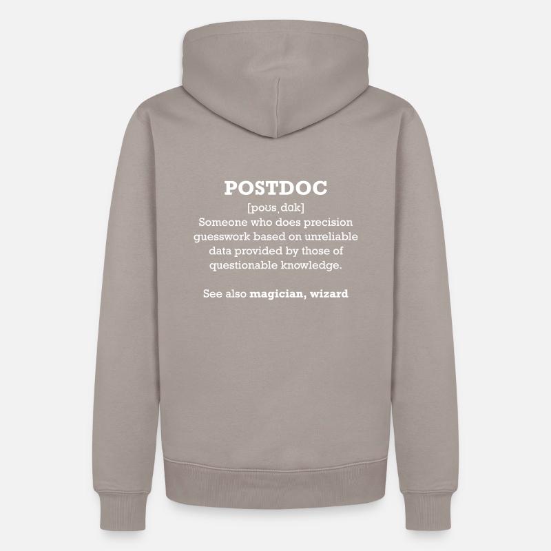 Postdoc - wizard - Männer Premium Bio Hoodie - Taupe