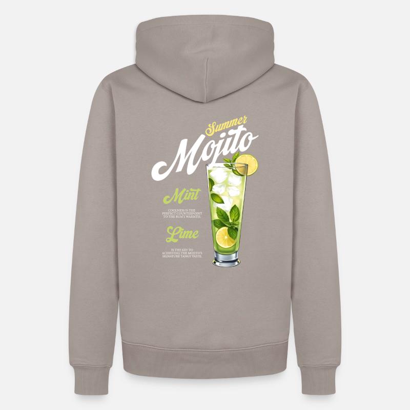 Mojito d’été - Sweat à capuche Premium bio Homme - taupe