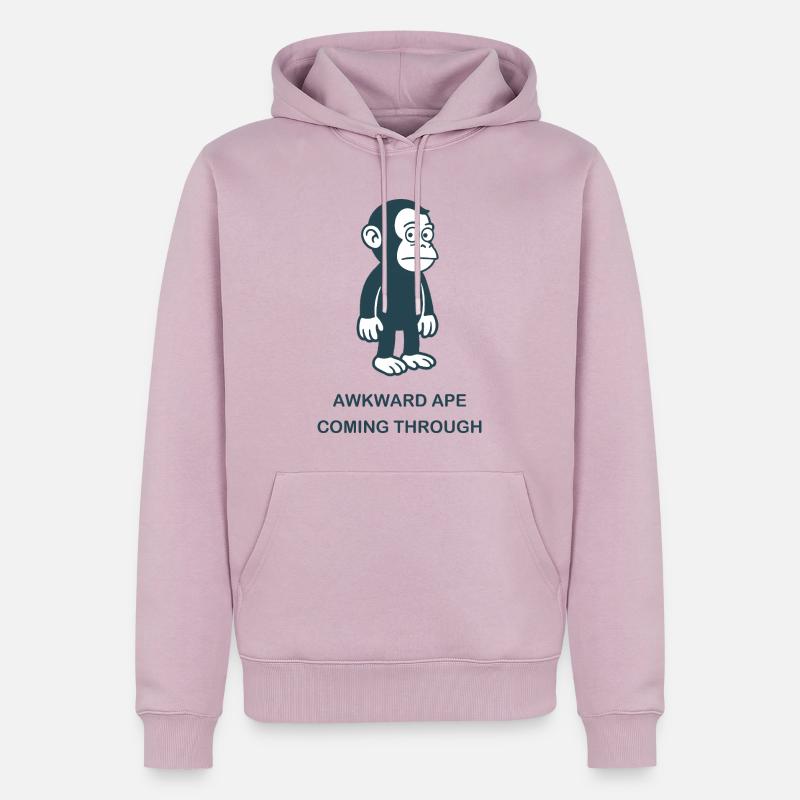 Introverti - Passer à travers - Sweat à capuche Premium bio Homme - rose poudré