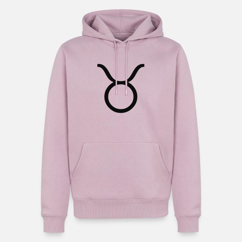 taurus / taurus - Felpa con cappuccio ecologica premium da uomo - rosa antico