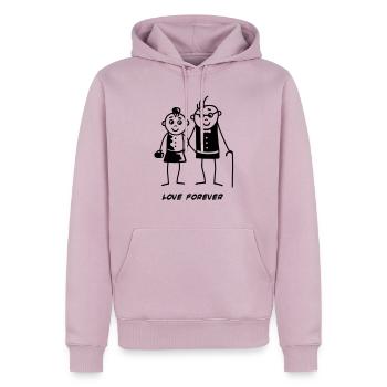 Love Forever - Männer Premium Bio Hoodie - Altrosa - Vorne - Nico (187cm)
