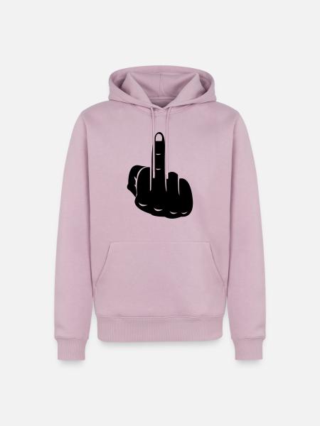 fuck_1 - Männer Premium Bio Hoodie - Altrosa