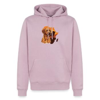 Rhodesian Ridgeback - Men’s Premium Organic Hoodie - dusky pink - Front - Nico (187cm)