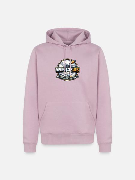 VerputzerLies Plasterer Badge - Männer Premium Bio Hoodie - Altrosa
