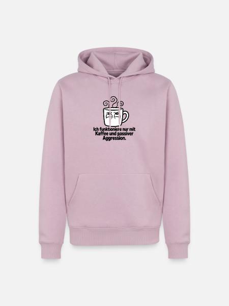 Kaffee und passive Aggression - Männer Premium Bio Hoodie - Altrosa