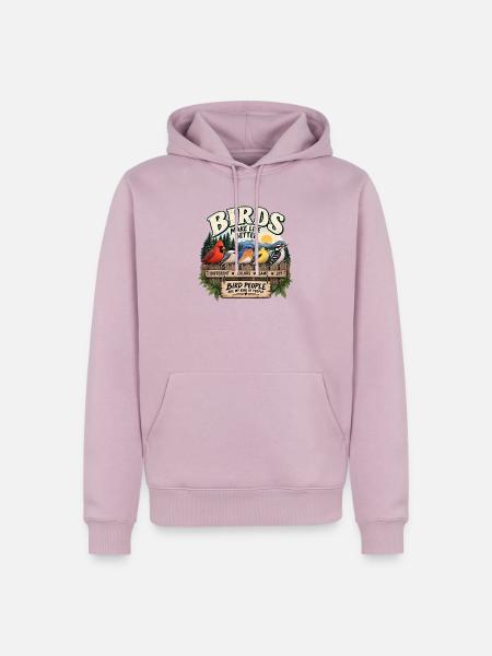 Vögel machen das Leben besser - Männer Premium Bio Hoodie - Altrosa