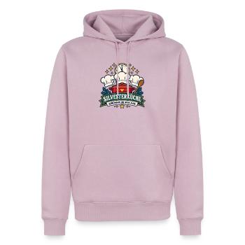 Silvesterküche – Gemeinsam ins neue Jahr - Männer Premium Bio Hoodie - Altrosa - Vorne - Nico (187cm)