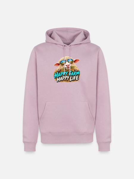 Happy Farm Happy Life: Bauernlaune - Männer Premium Bio Hoodie - Altrosa