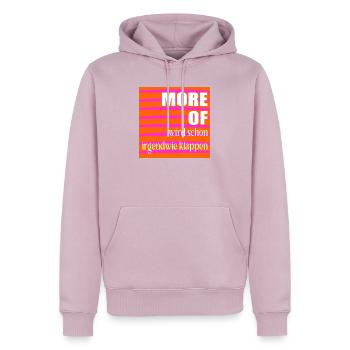 Optimismus Erfolg - Männer Premium Bio Hoodie - Altrosa - Vorne - Nico (187cm)