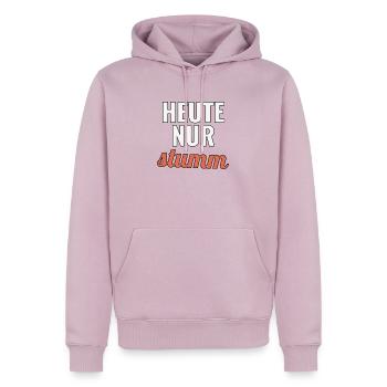 Homeoffice Geschenk für volle Meetingtage - Männer Premium Bio Hoodie - Altrosa - Vorne - Nico (187cm)