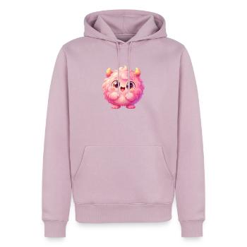 Pink Fluff Monster Kuschelheld - Männer Premium Bio Hoodie - Altrosa - Vorne - Nico (187cm)