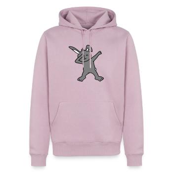Bunny Dabbing Dab Dance Pose Dancing Party Celebrate - Men’s Premium Organic Hoodie - dusky pink - Front - Nico (187cm)
