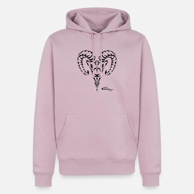 Sternzeichen Widder - Männer Premium Bio Hoodie - Altrosa