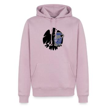 Adler & Bembel - Männer Premium Bio Hoodie - Altrosa - Vorne - Nico (187cm)