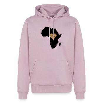 africa_love - Men’s Premium Organic Hoodie - dusky pink - Front - Nico (187cm)