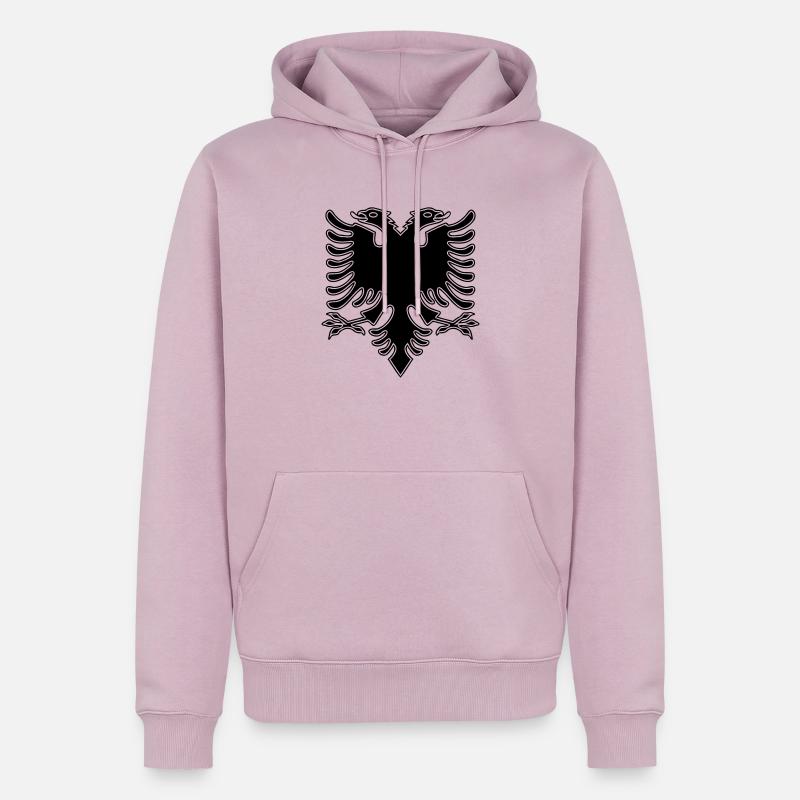 Double Headed Eagle_V2 - Sweat à capuche Premium bio Homme - rose poudré