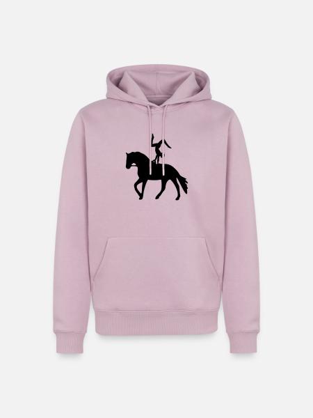 Handstand rückwärts auf Pferd - Männer Premium Bio Hoodie - Altrosa