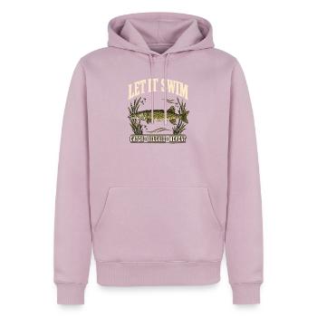 Hechtangeln Catch and Release Shirt - Männer Premium Bio Hoodie - Altrosa - Vorne - Nico (187cm)