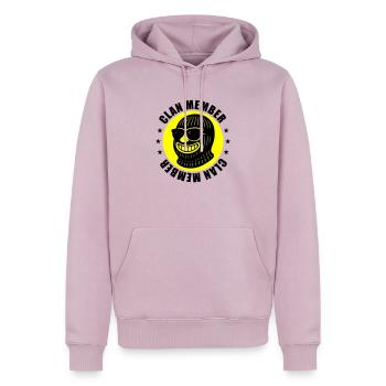 Clan Mitglied Gangster - Männer Premium Bio Hoodie - Altrosa - Vorne - Nico (187cm)