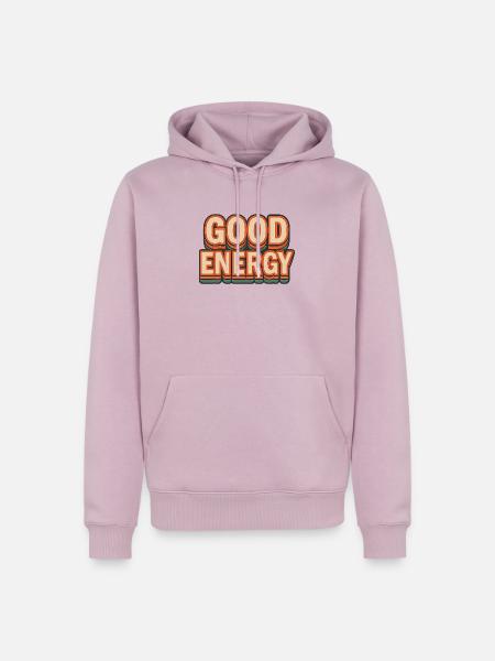 GOOD ENERGY – Retro Style Statement - Männer Premium Bio Hoodie - Altrosa
