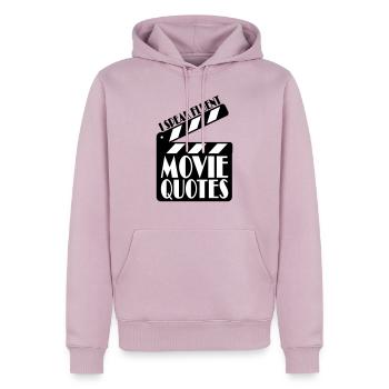 parler couramment des citations de films - Sweat à capuche Premium bio Homme - rose poudré - Devant - Nico (187cm)