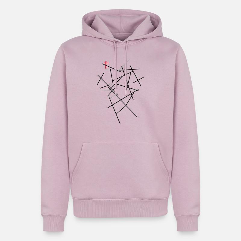 Conception d’architecture minimale de modèle - Sweat à capuche Premium bio Homme - rose poudré