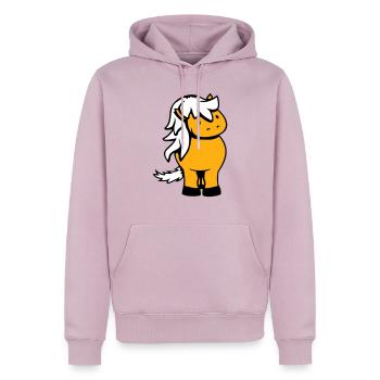 Pferd Süß Pony Fohlen Pferdemädchen Niedlich Comic - Männer Premium Bio Hoodie - Altrosa - Vorne - Nico (187cm)