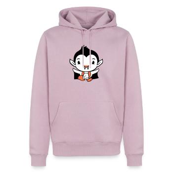 Canard Vampire Halloween Costume Bloodsucker Monster - Sweat à capuche Premium bio Homme - rose poudré - Devant - Nico (187cm)