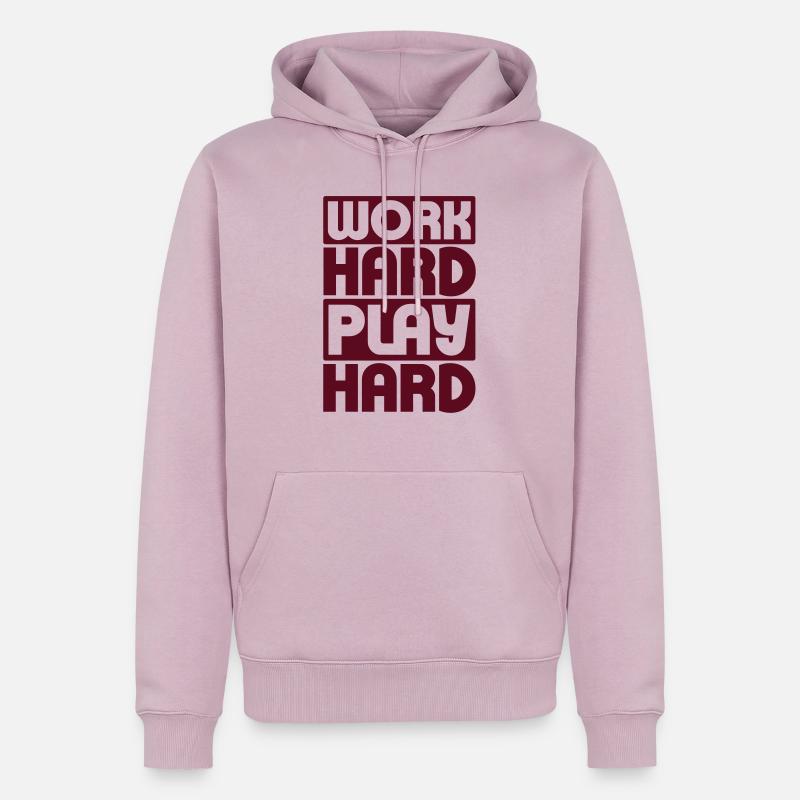 Work Hard Play Hard - Männer Premium Bio Hoodie - Altrosa