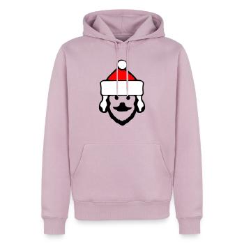 Santa Claus Dog Christmas Dogs Vector - Men’s Premium Organic Hoodie - dusky pink - Front - Nico (187cm)