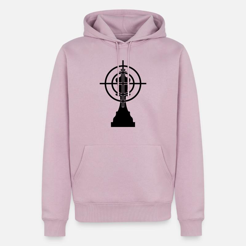 échecs - Sweat à capuche Premium bio Homme - rose poudré