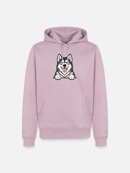 Alaskan Malamute - Männer Premium Bio Hoodie - Altrosa