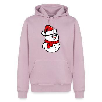 schneemann sonnenbrille - Männer Premium Bio Hoodie - Altrosa - Vorne - Nico (187cm)