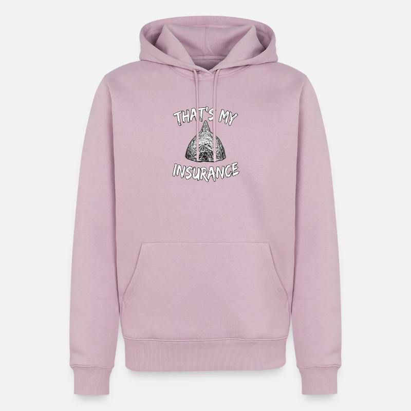 Assurance gratuite - Sweat à capuche Premium bio Homme - rose poudré