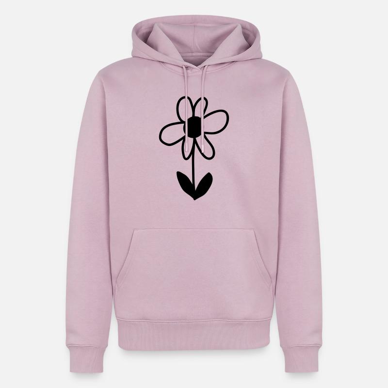 Blümchen (mono) - Männer Premium Bio Hoodie - Altrosa