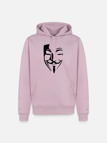 anónimo anonymous - Männer Premium Bio Hoodie - Altrosa