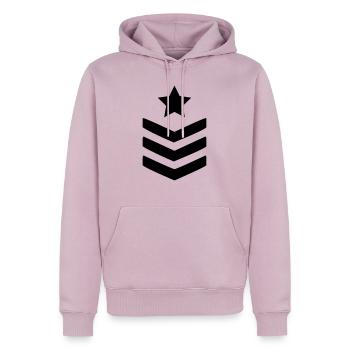 abzeichen - Männer Premium Bio Hoodie - Altrosa - Vorne - Nico (187cm)