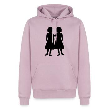 twins sisters 2 friends best friends t - Men’s Premium Organic Hoodie - dusky pink - Front - Nico (187cm)