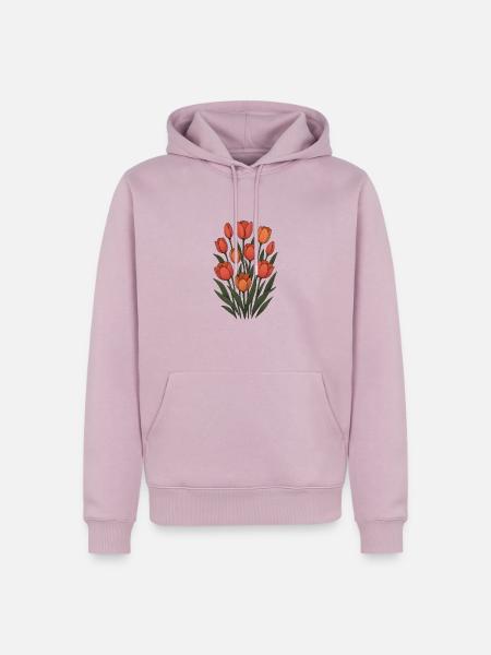 Tulips - Men’s Premium Organic Hoodie - dusky pink