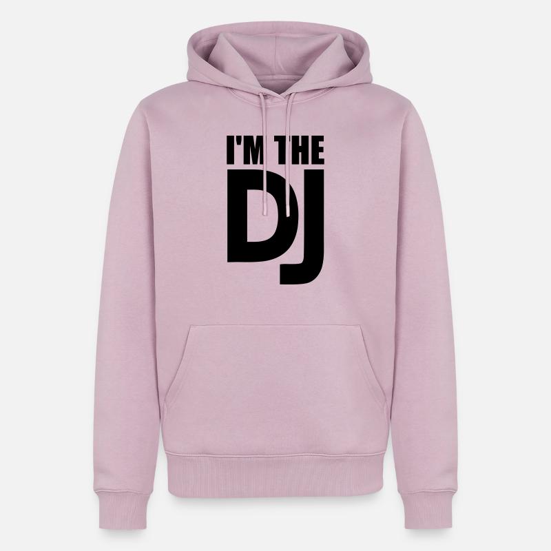 DJ - Sweat à capuche Premium bio Homme - rose poudré