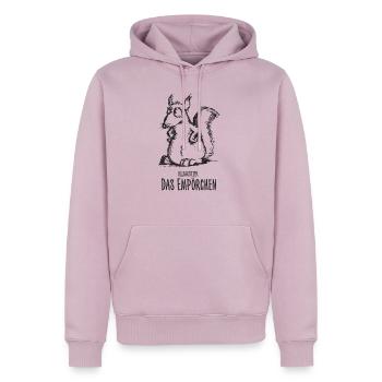 Das Empörchen - Männer Premium Bio Hoodie - Altrosa - Vorne - Nico (187cm)