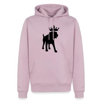 Dog Hund - Men’s Premium Organic Hoodie - dusky pink - Front - Nico (187cm)