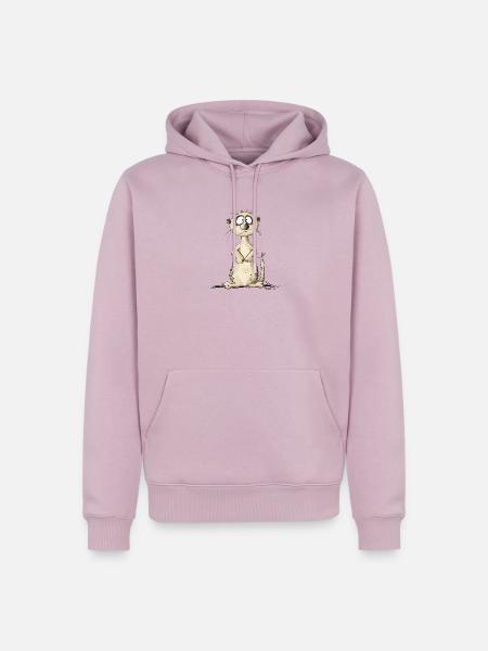 Drolliges Erdmännchen I Wildtiere Tiermotiv - Männer Premium Bio Hoodie - Altrosa