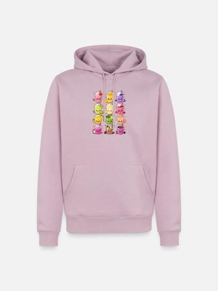 Kawaii Smoothies | Obst & Drinks - Männer Premium Bio Hoodie - Altrosa