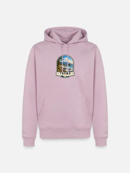 Tofino Kanada Küstenlandschaft Urlaub - Männer Premium Bio Hoodie - Altrosa
