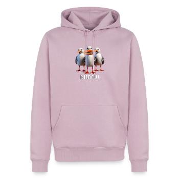 Möven Fischbrötchen Diebe - Männer Premium Bio Hoodie - Altrosa - Vorne - Nico (187cm)