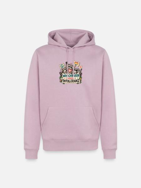 WASCHBÄREN GEGEN INTOLERANZ - Männer Premium Bio Hoodie - Altrosa
