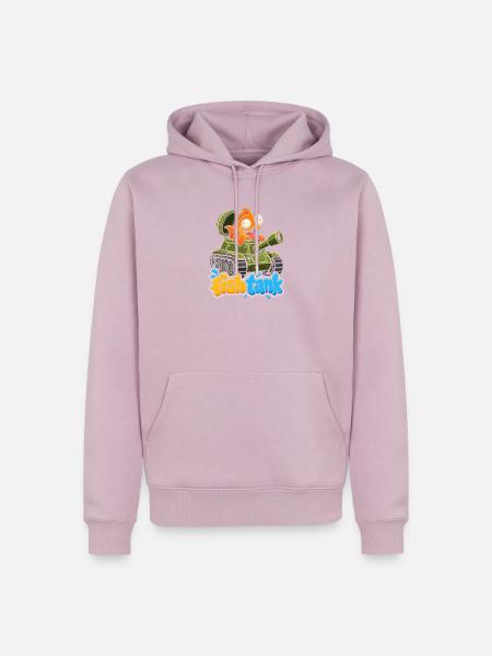 Fisch im Tank Cartoon-Motiv - Männer Premium Bio Hoodie - Altrosa