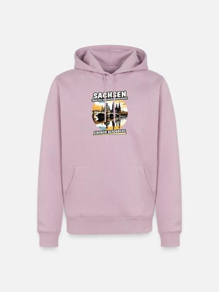 sachsen_dresden - Männer Premium Bio Hoodie - Altrosa